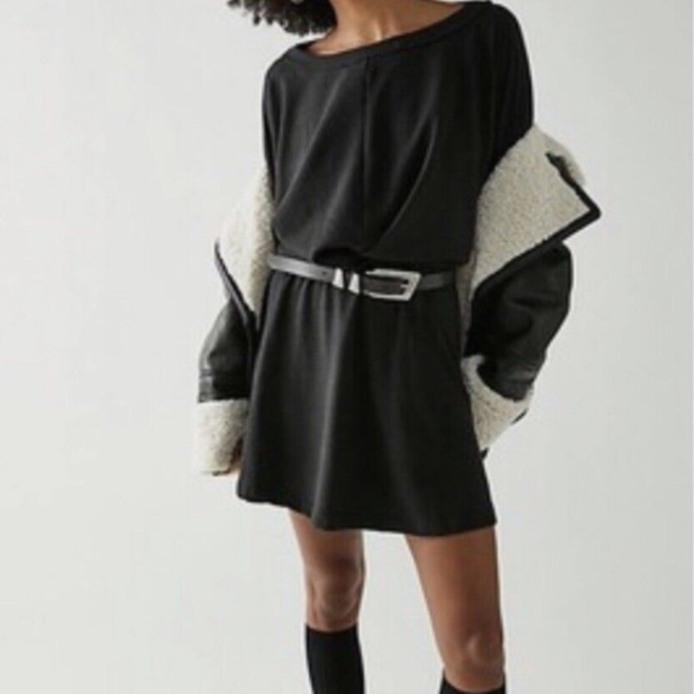 Free People! Beach Santa Maria Mini Dress in Black NWT!
